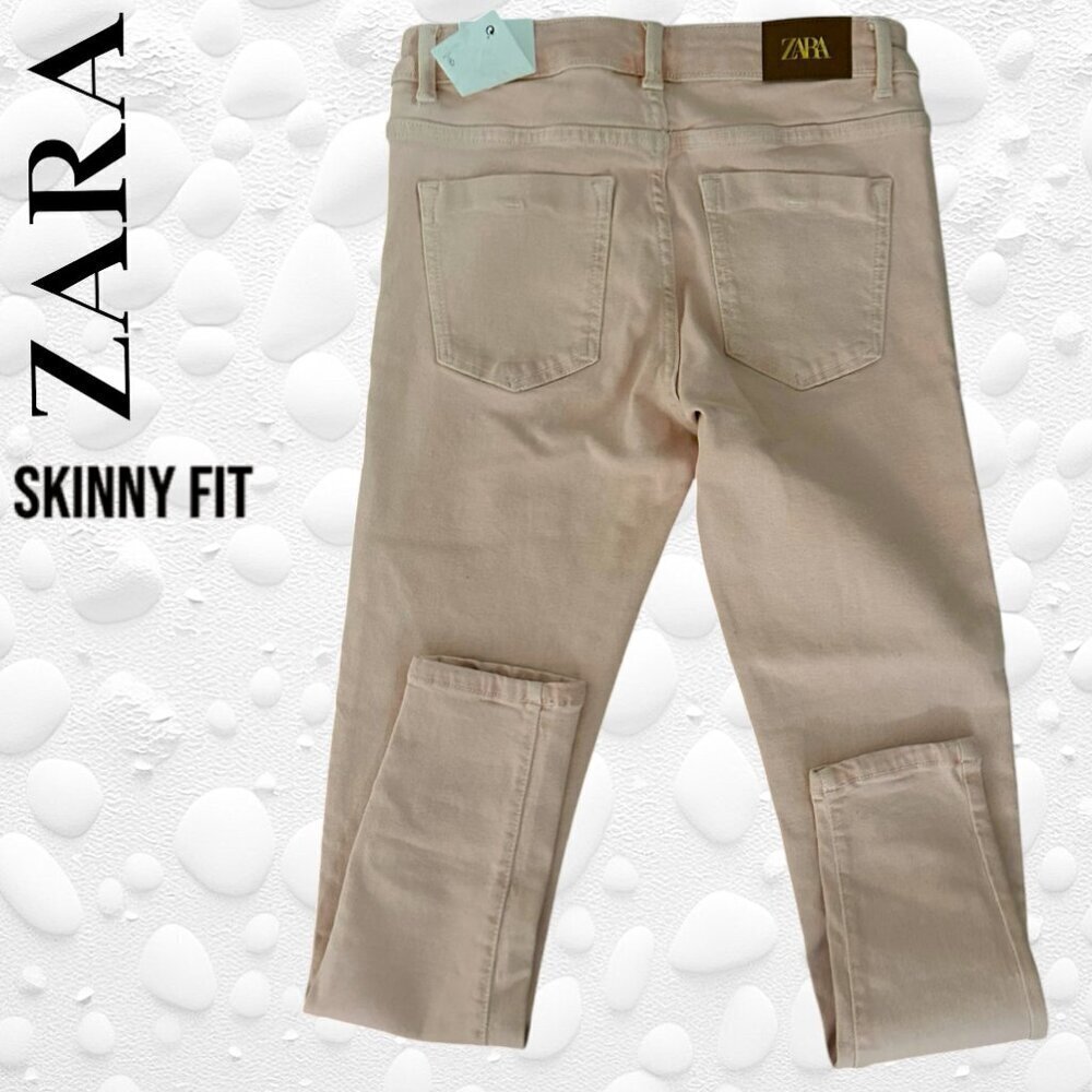 ZARA Skinny Fit Stretch Light Blush Pink Jeans - WAIST 26"